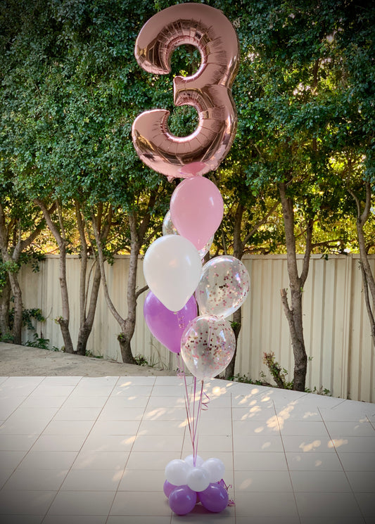 3rd Foil Shape Helium Balloon Bouquets