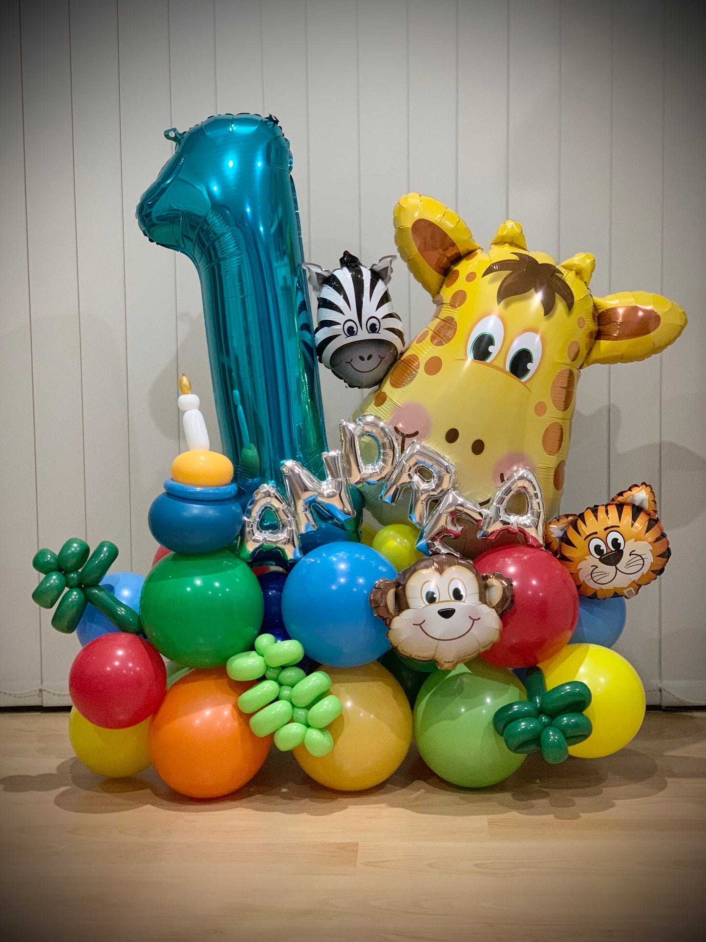 1st Jungle Birthday Balloon Marquee