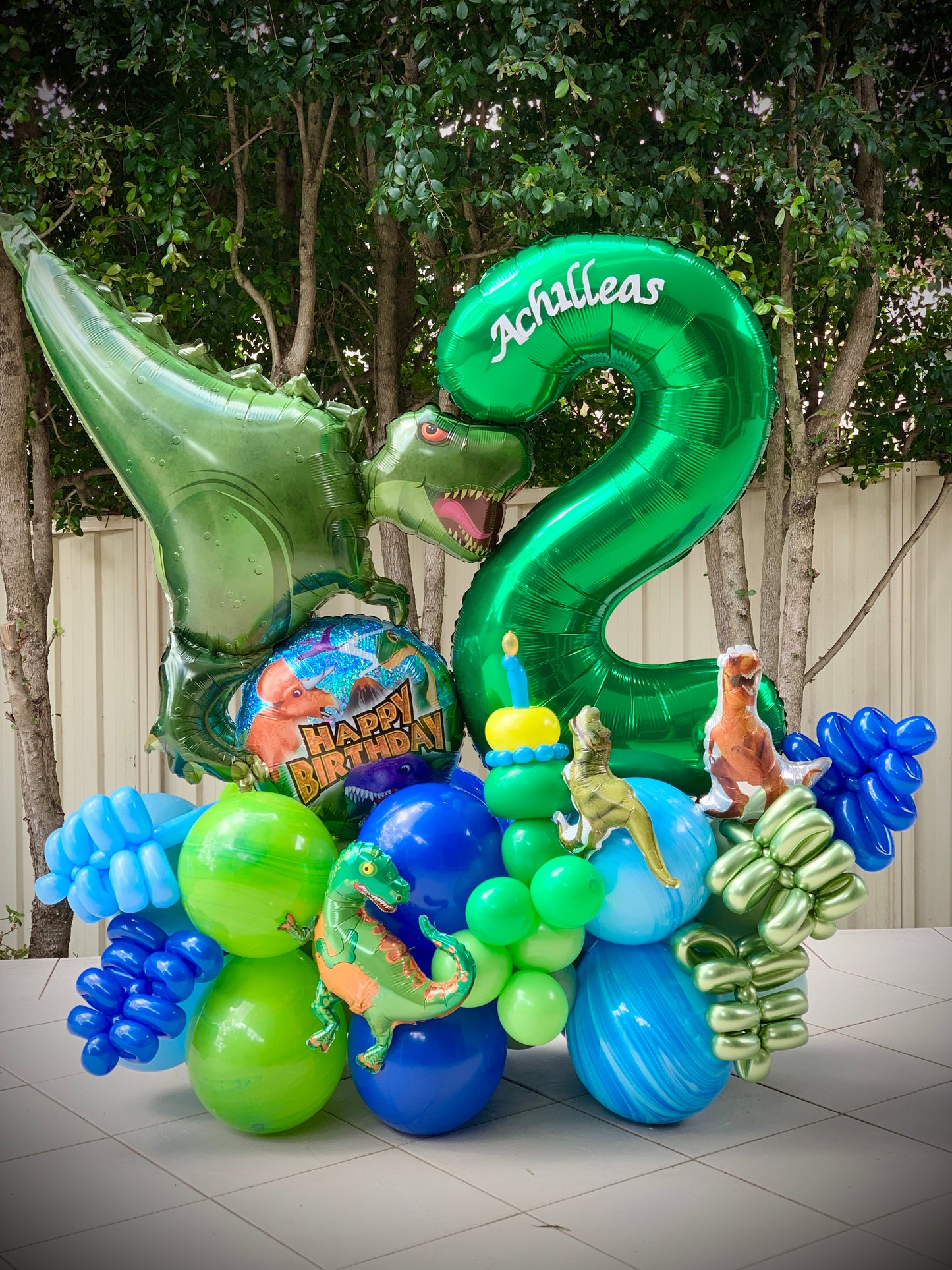 2nd Dinosaurs Birthday Balloon Marquee