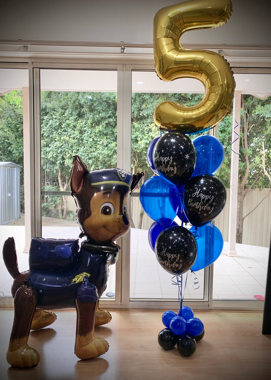 5th Paw Patrol Birthday Helium Balloon Bouquets
