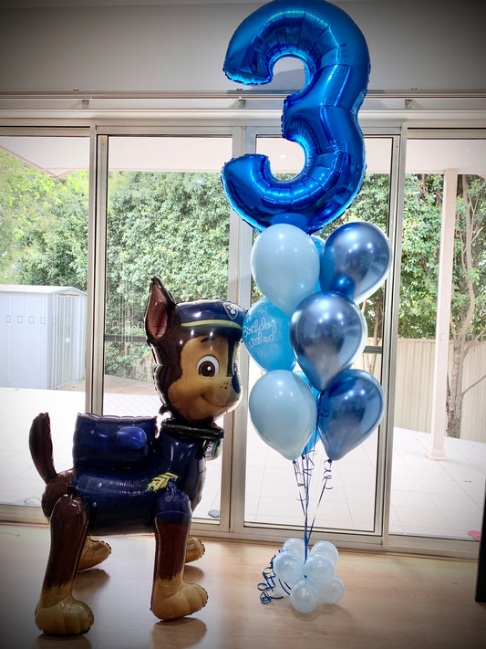 3rd Paw Patrol Birthday Helium Balloon Bouquets