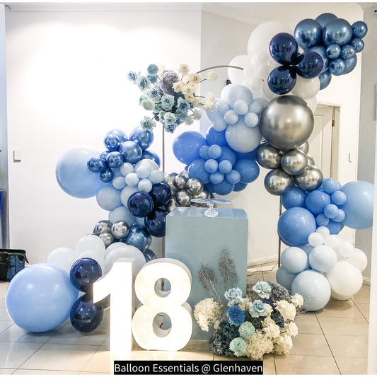 18th Birthday Organic Style Balloons Arch