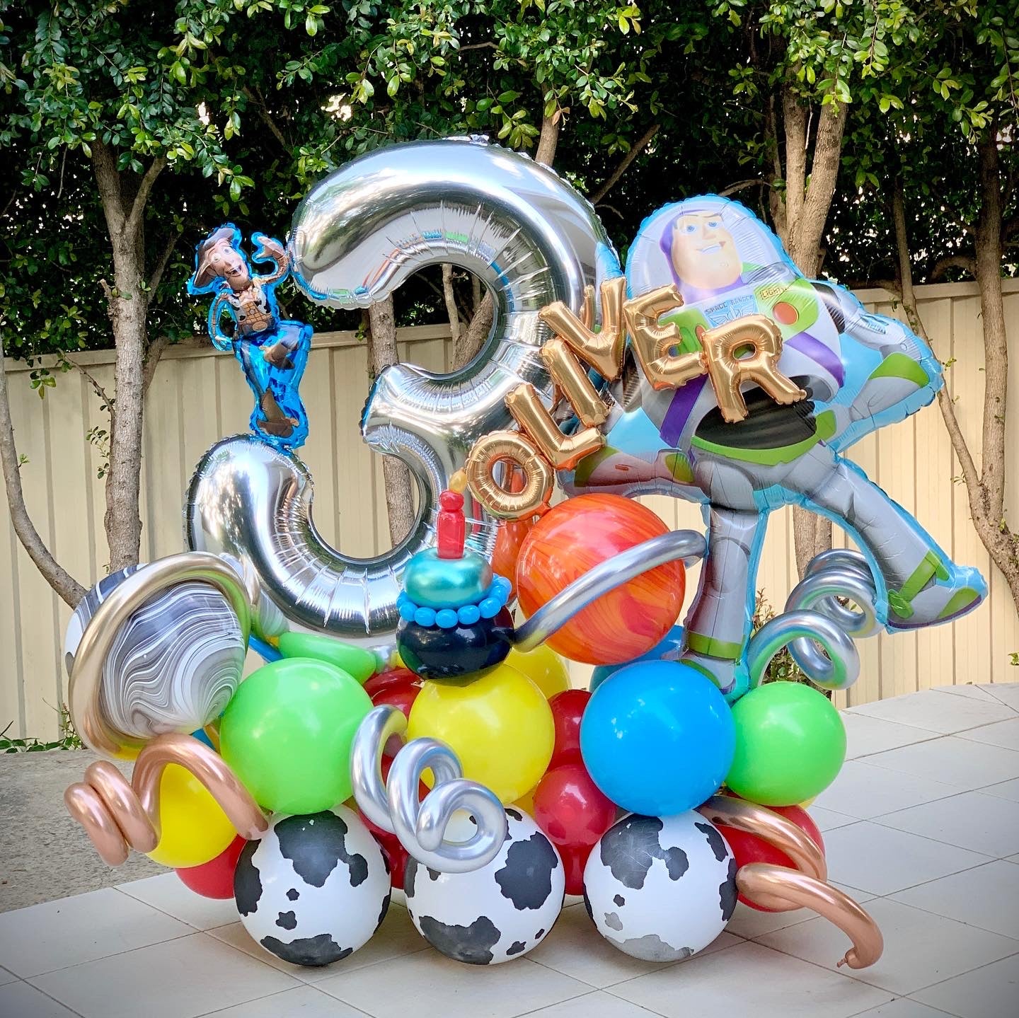 Oliver’s 3rd Toy Story Balloons Marquee