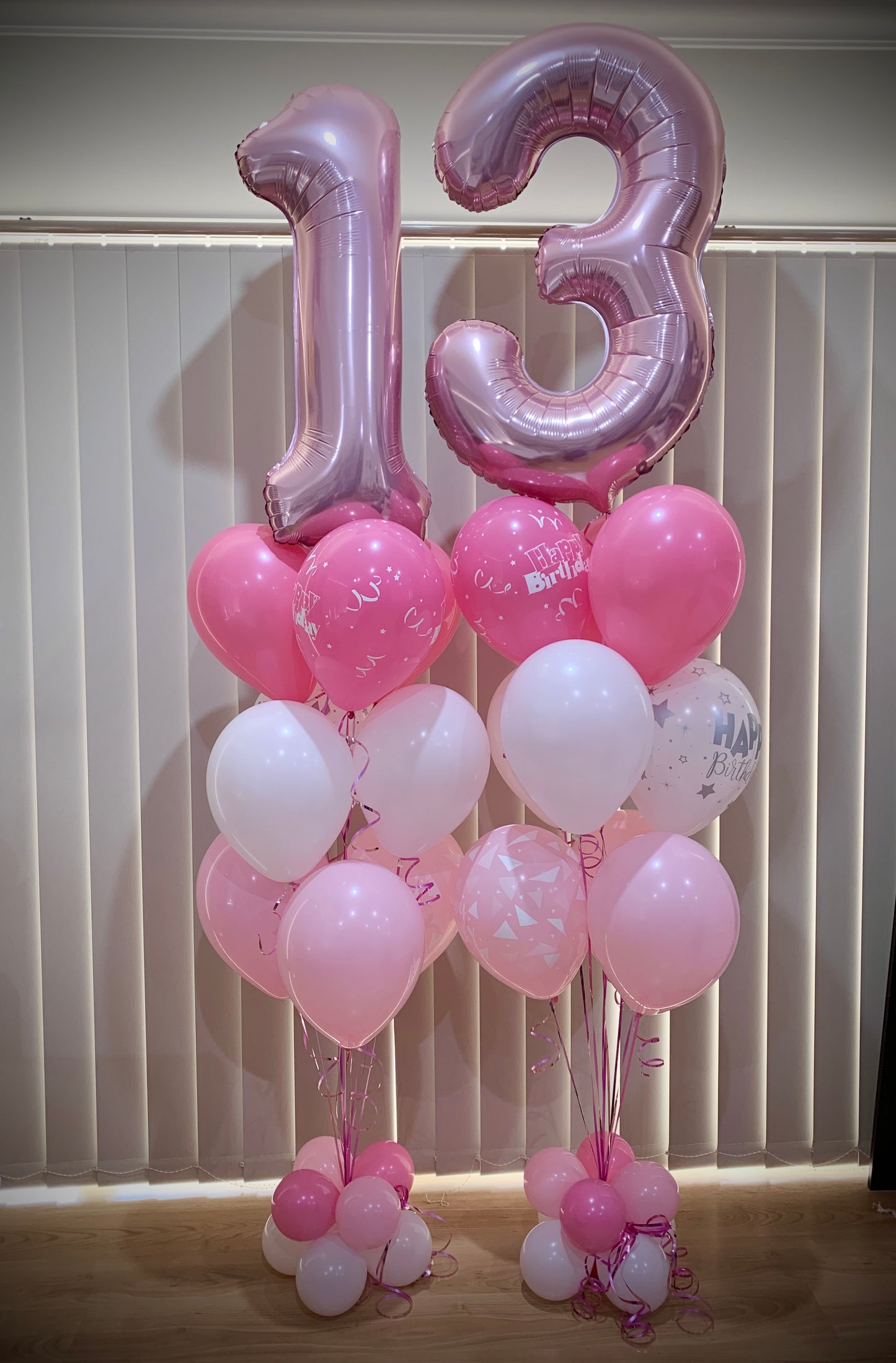 13th Foil Shape Helium Balloons Bouquets
