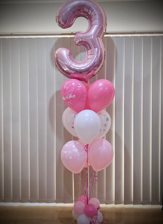 3rd Foil Shape Helium Balloons Bouquets