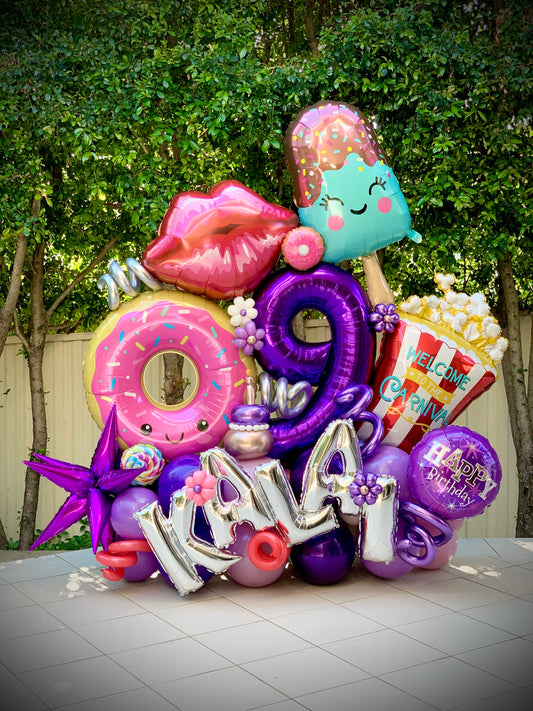 Kalai 9th Sweet Treat Birthday Balloons Marquee