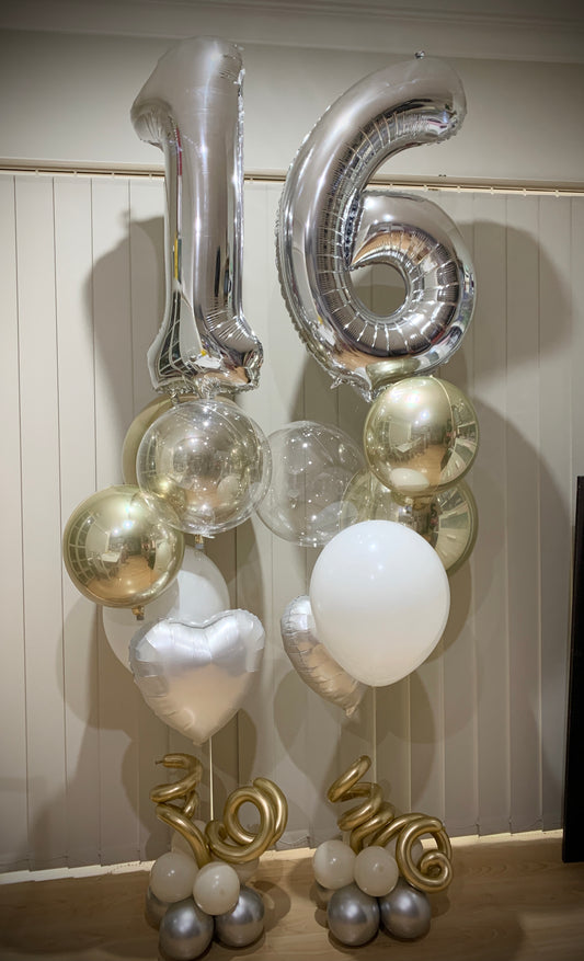 16th Foil Shape Helium Bouquets