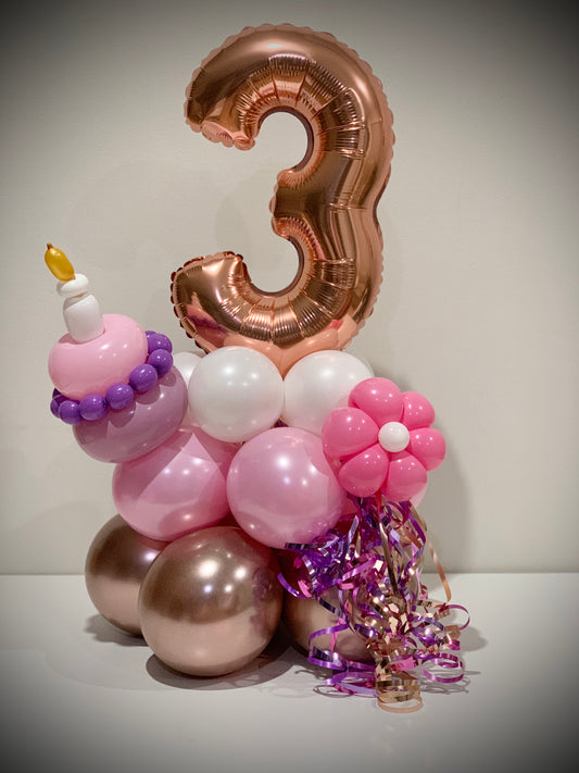 3rd Birthday Balloons Center Piece