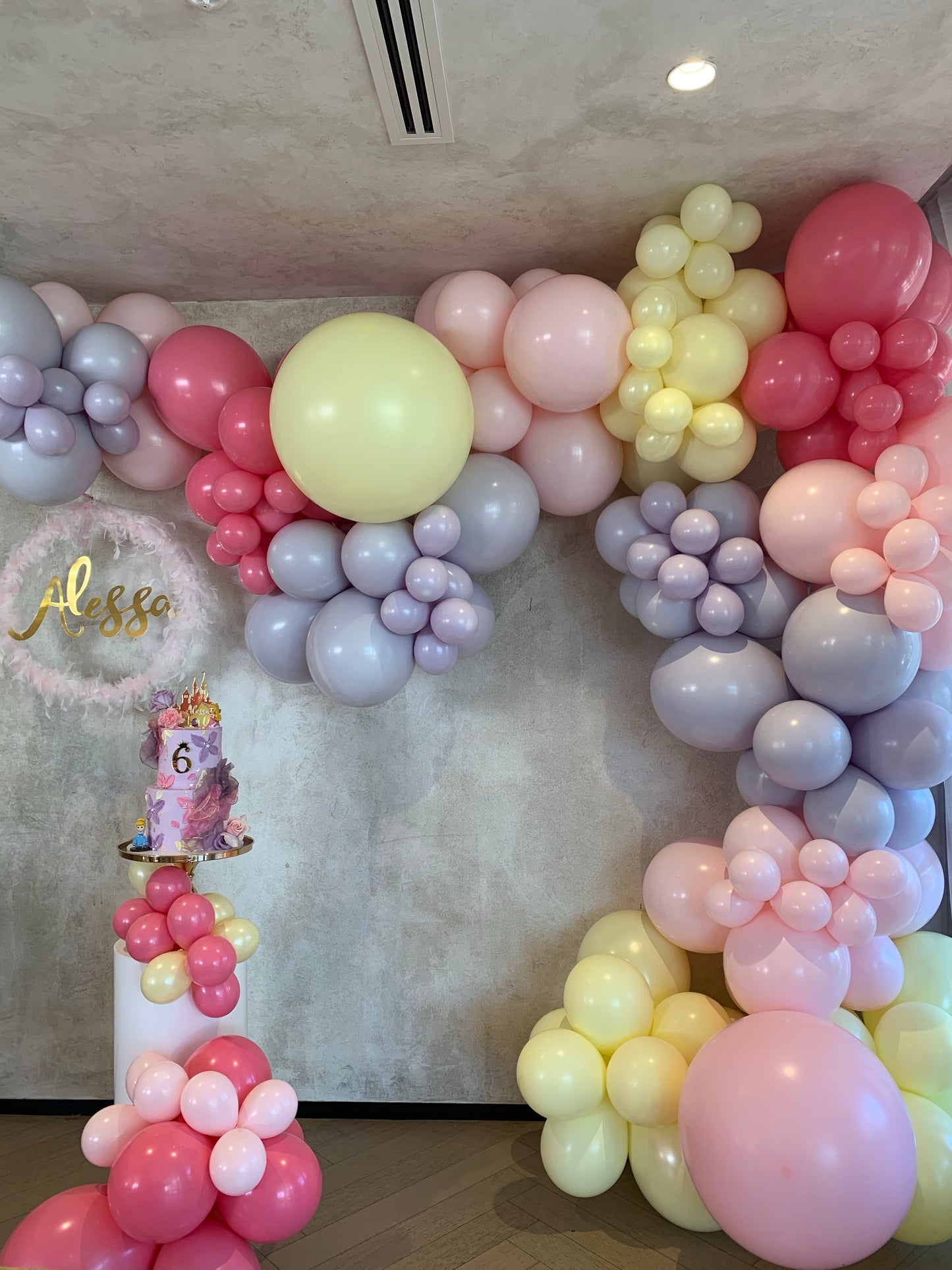 Sweet 6th Birthday Organic Style Balloons Garland
