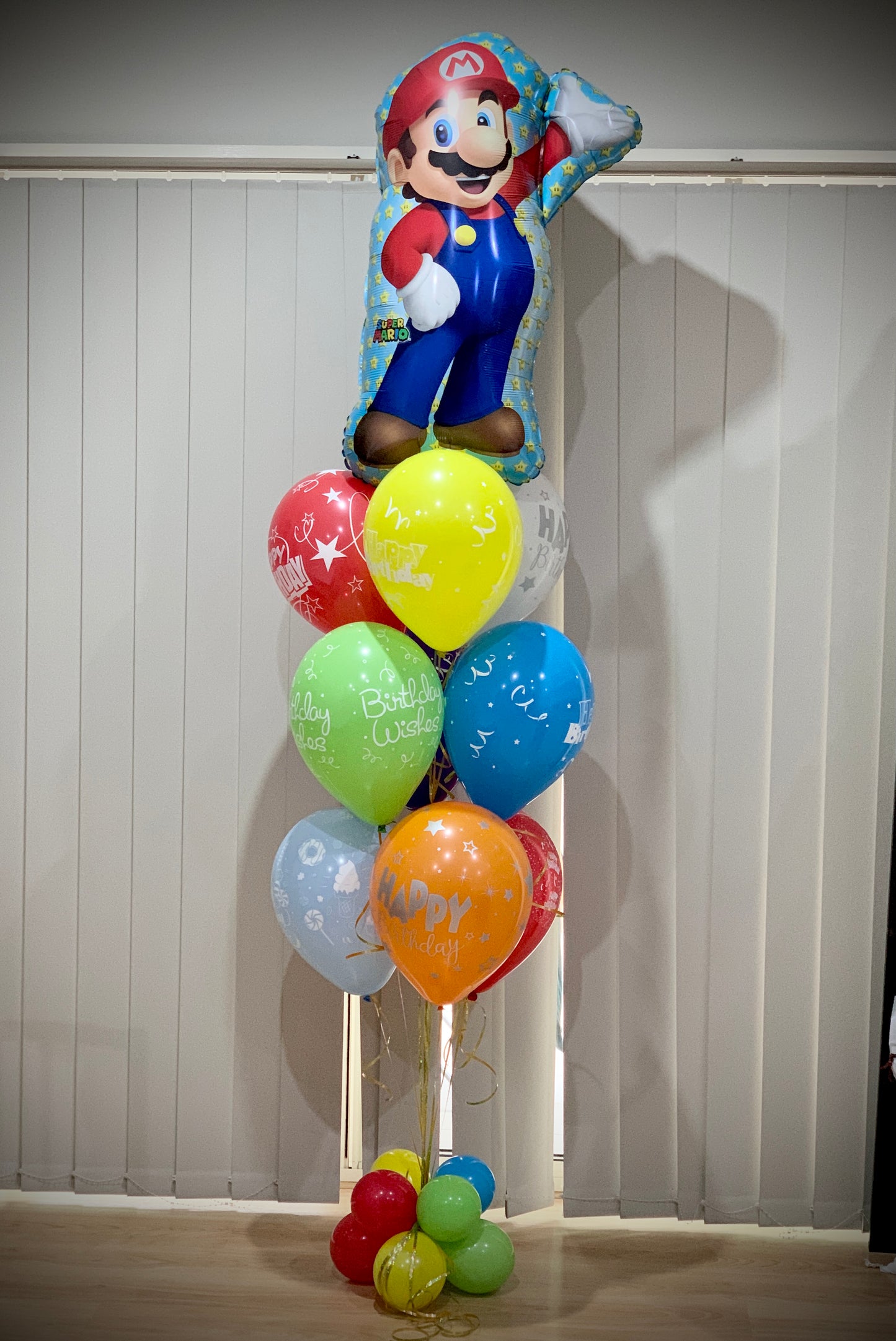 Mario Foil Shape Helium Balloons Bouquets