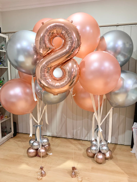 8th Foil Shap Jumbo Helium Set up