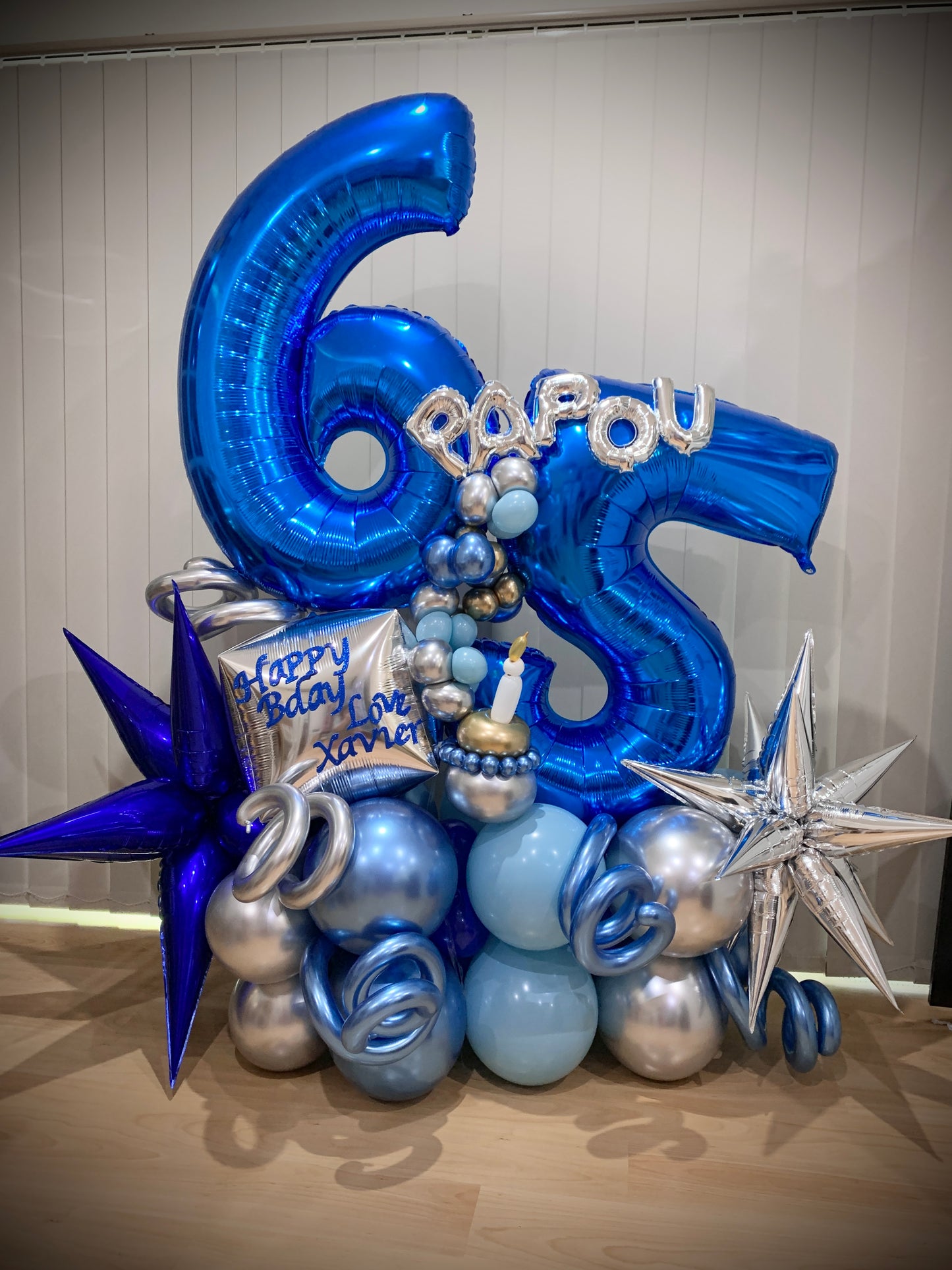 65th Birthday Balloons Marquee