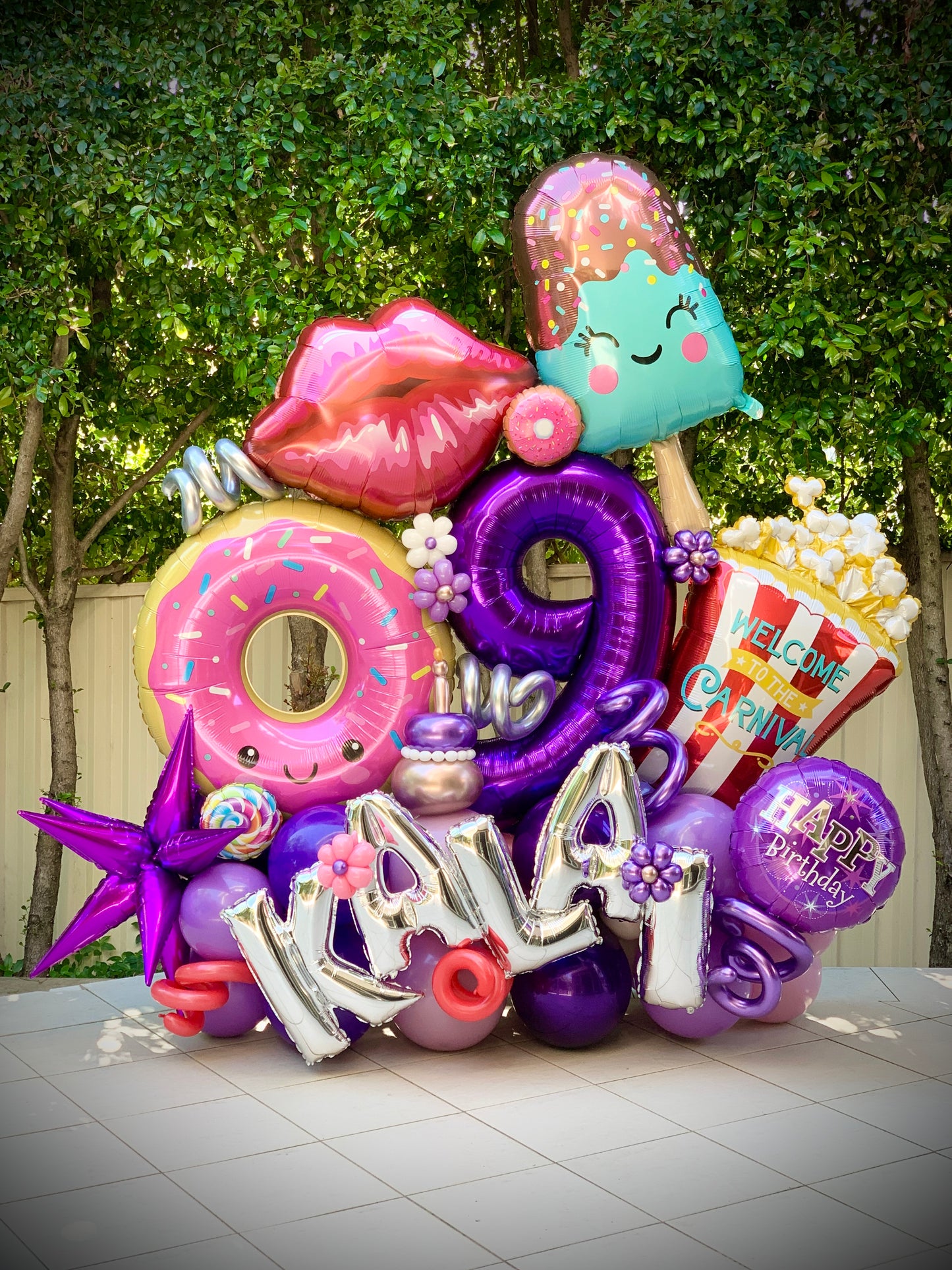 Kalai 9th Sweet Treat Birthday Balloons Marquee