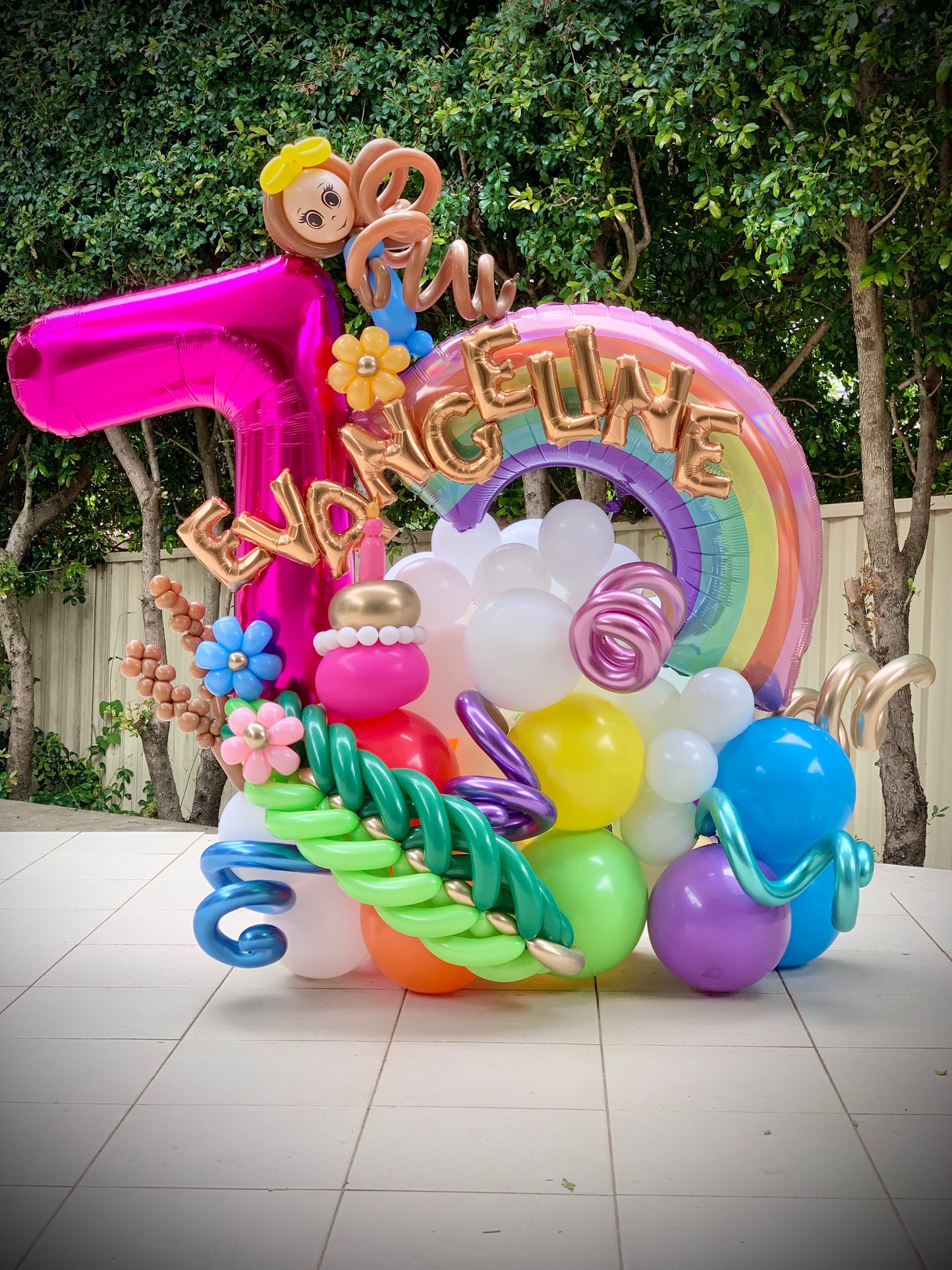 Evangeline’s 7th Rainbow Balloons Marquee