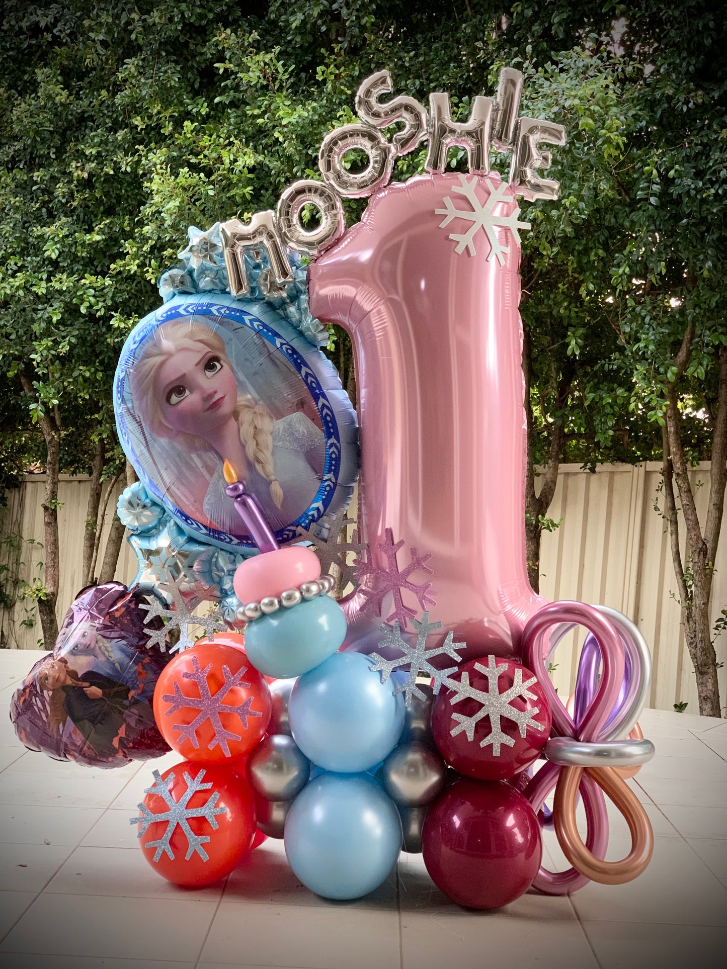 1st Frozen Birthday Balloon Marquee