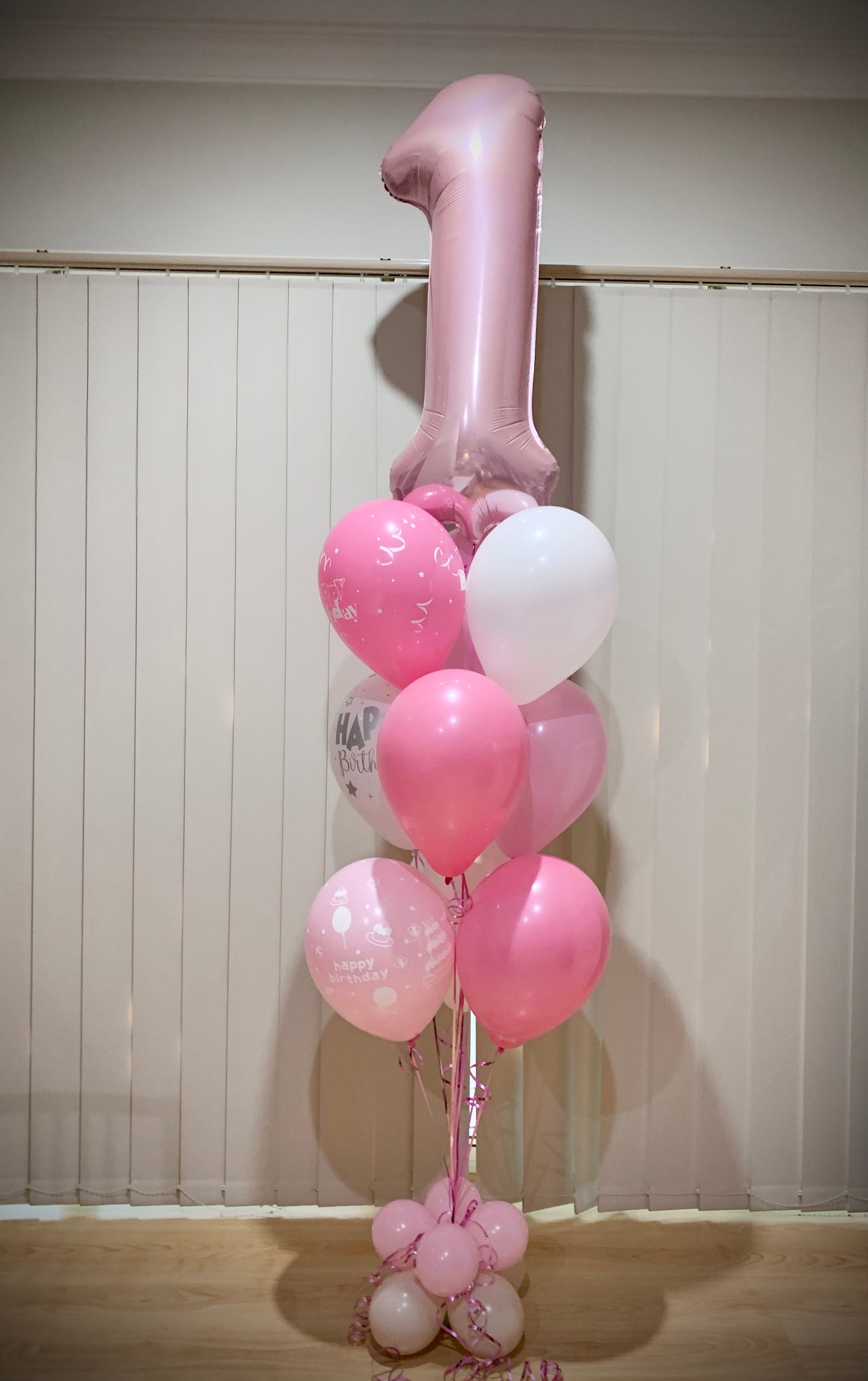 1st Birthday Foil Shape Helium Bouquet