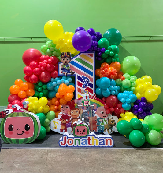 Cocomelon 1st Birthday Balloons Styling