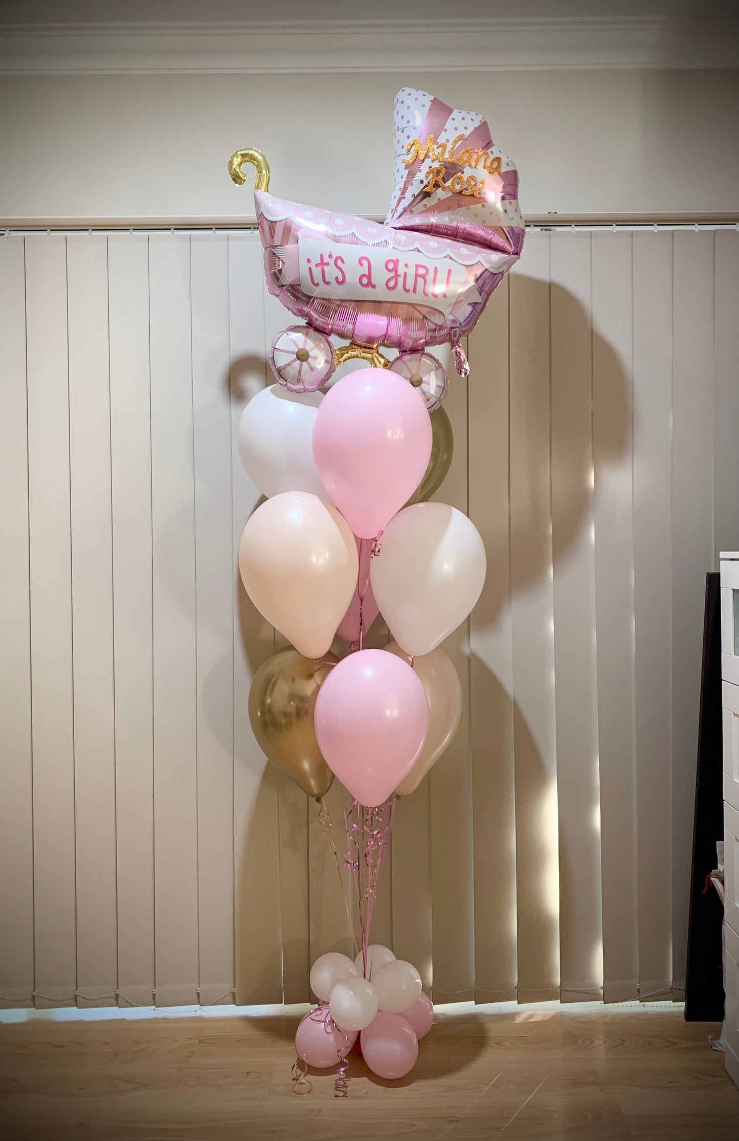 Baby Personalize Helium Balloons Bouquet