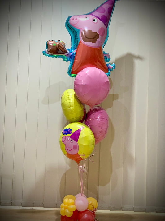 Peppa Pig Foil Helium Balloons Bouquets