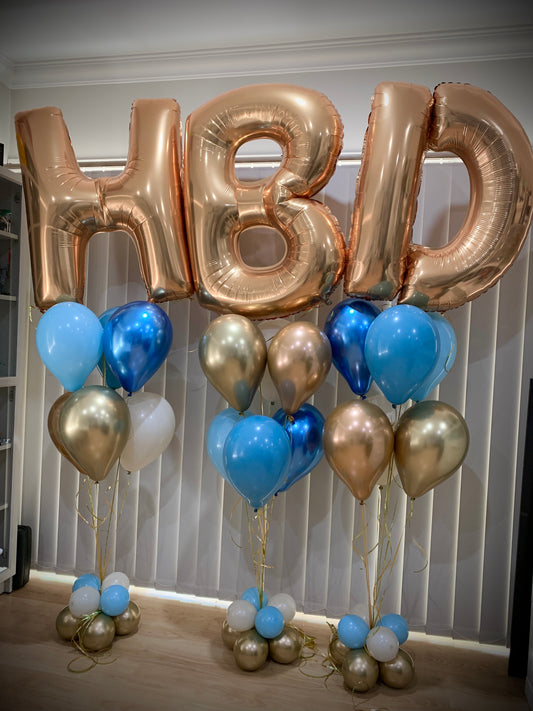 HBD Foil Shape Helium Bouquets