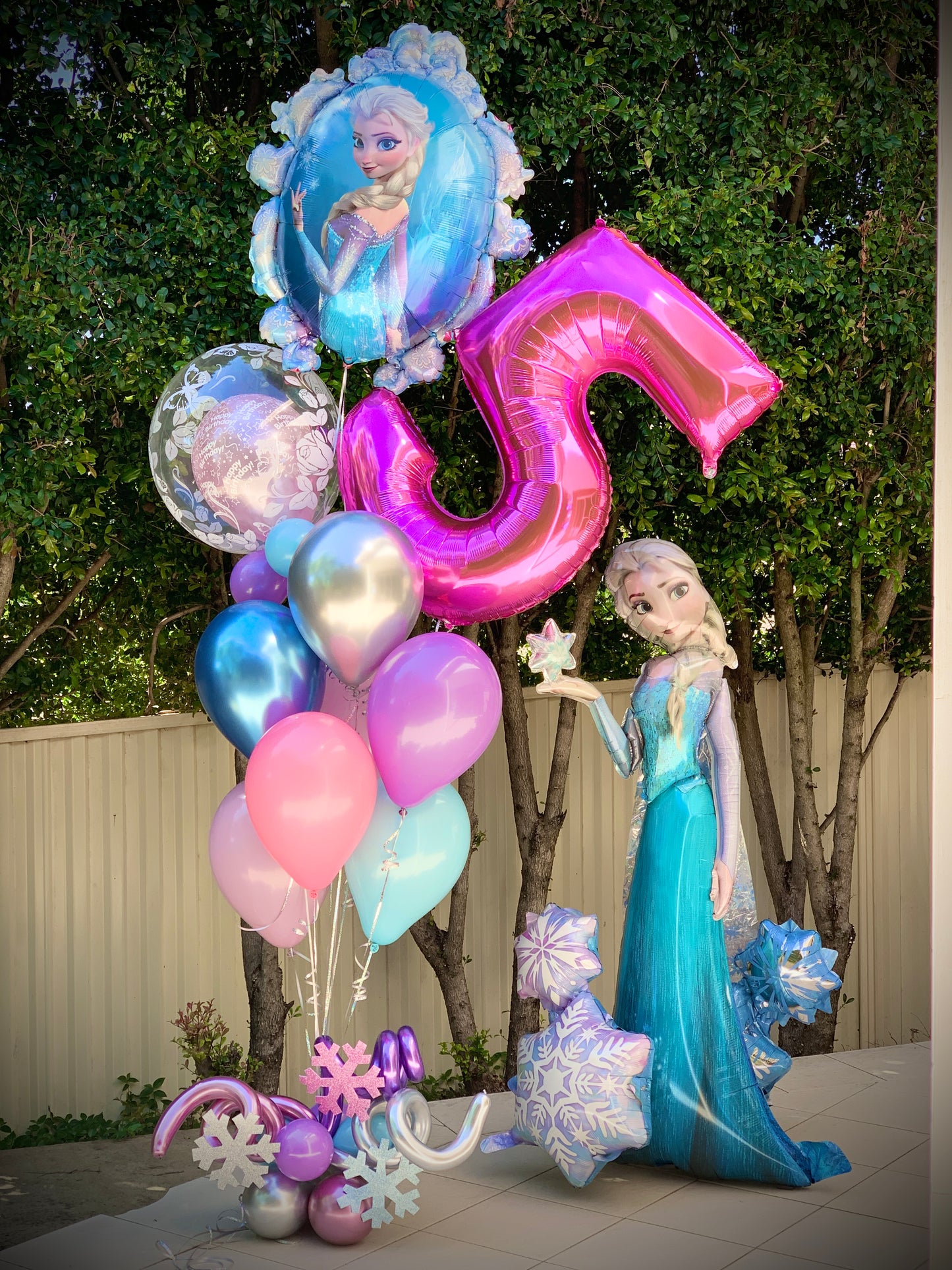 5th Frozen Helium Balloons Bouquets