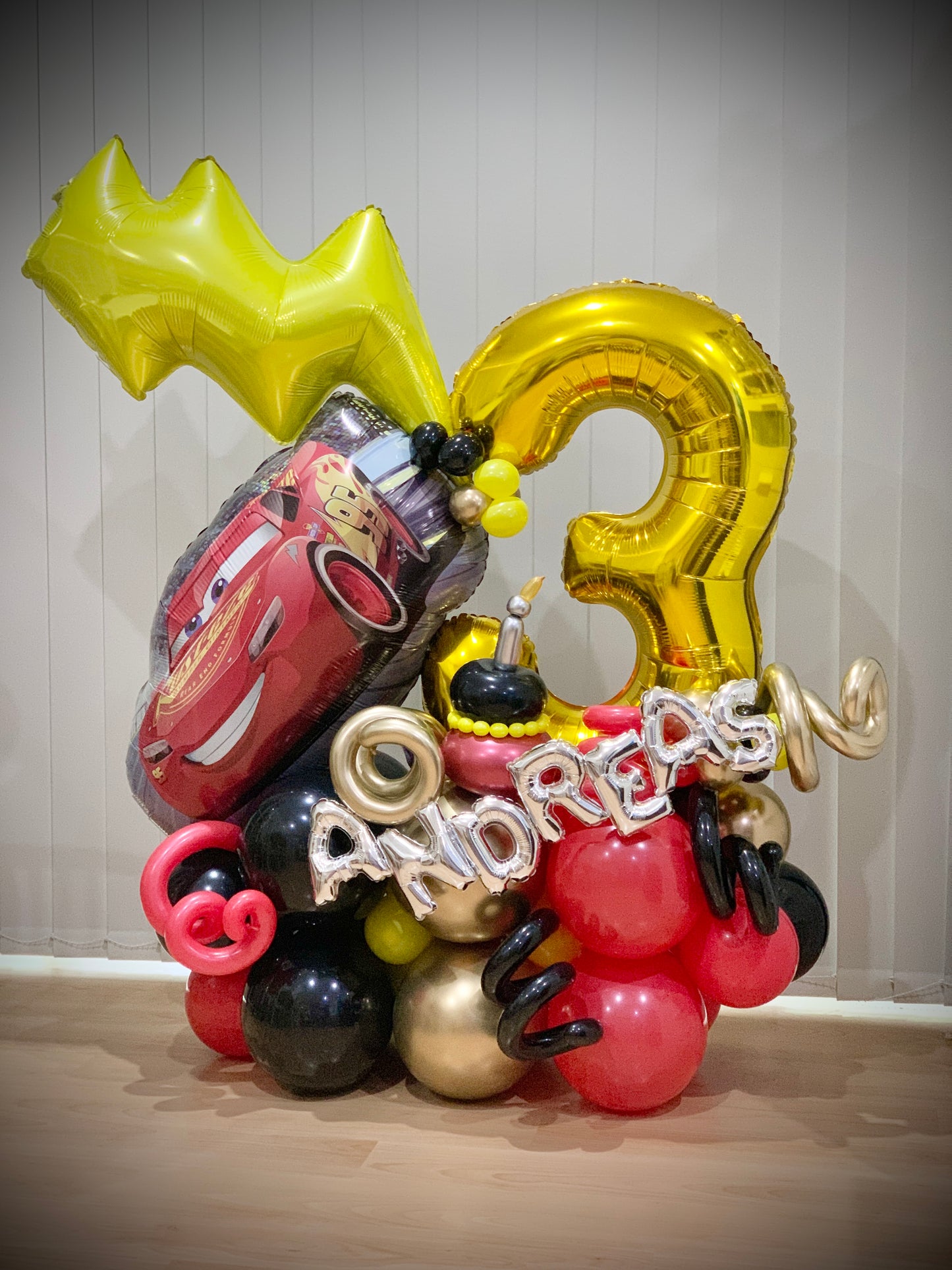 Andreas’s 3rd Lightning McQueen Balloons Marquee