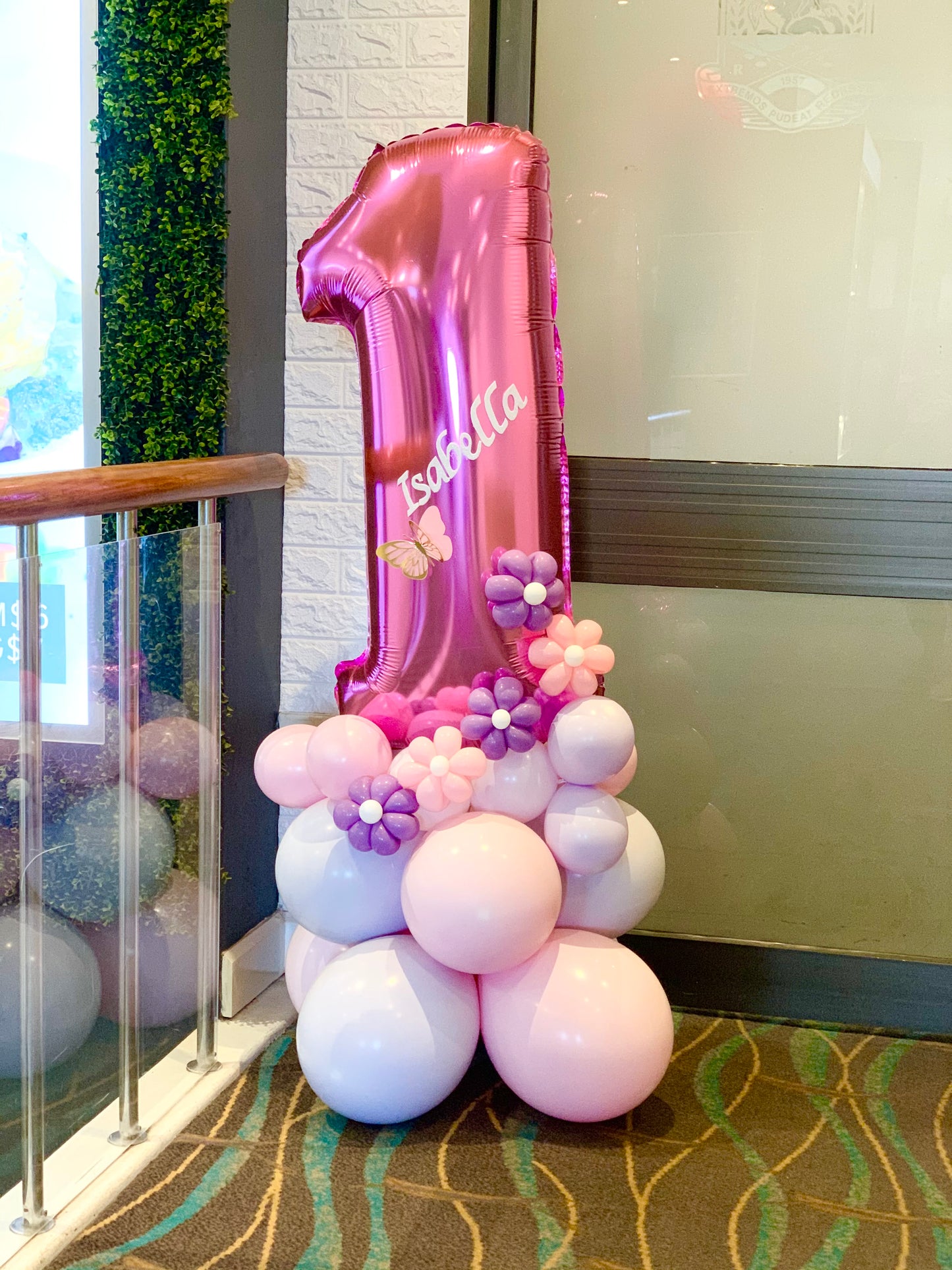 1st Birthday balloons marquee