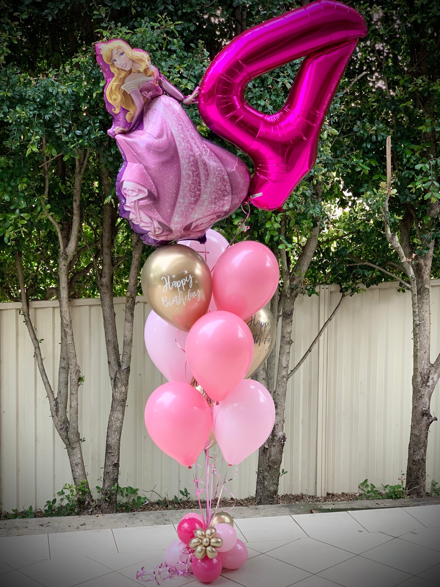 4th Disney Princess Helium Balloons Bouquets