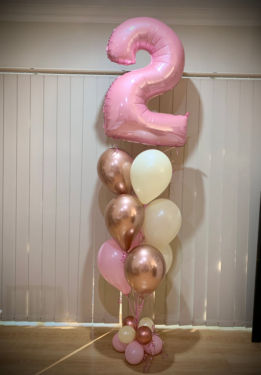 2nd Foil Number Helium Balloons Bouquets