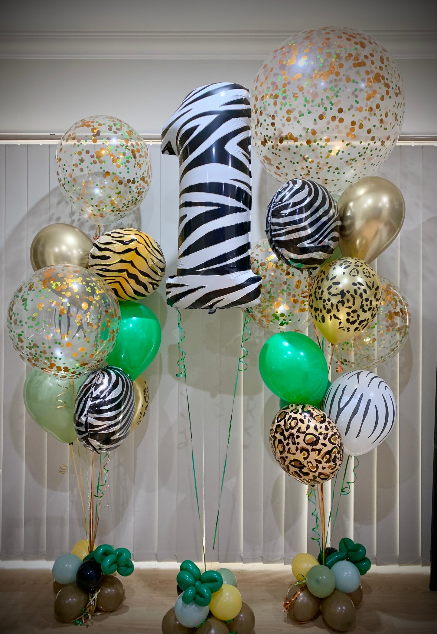 1st Jungle Animal Helium Balloons Bouquets
