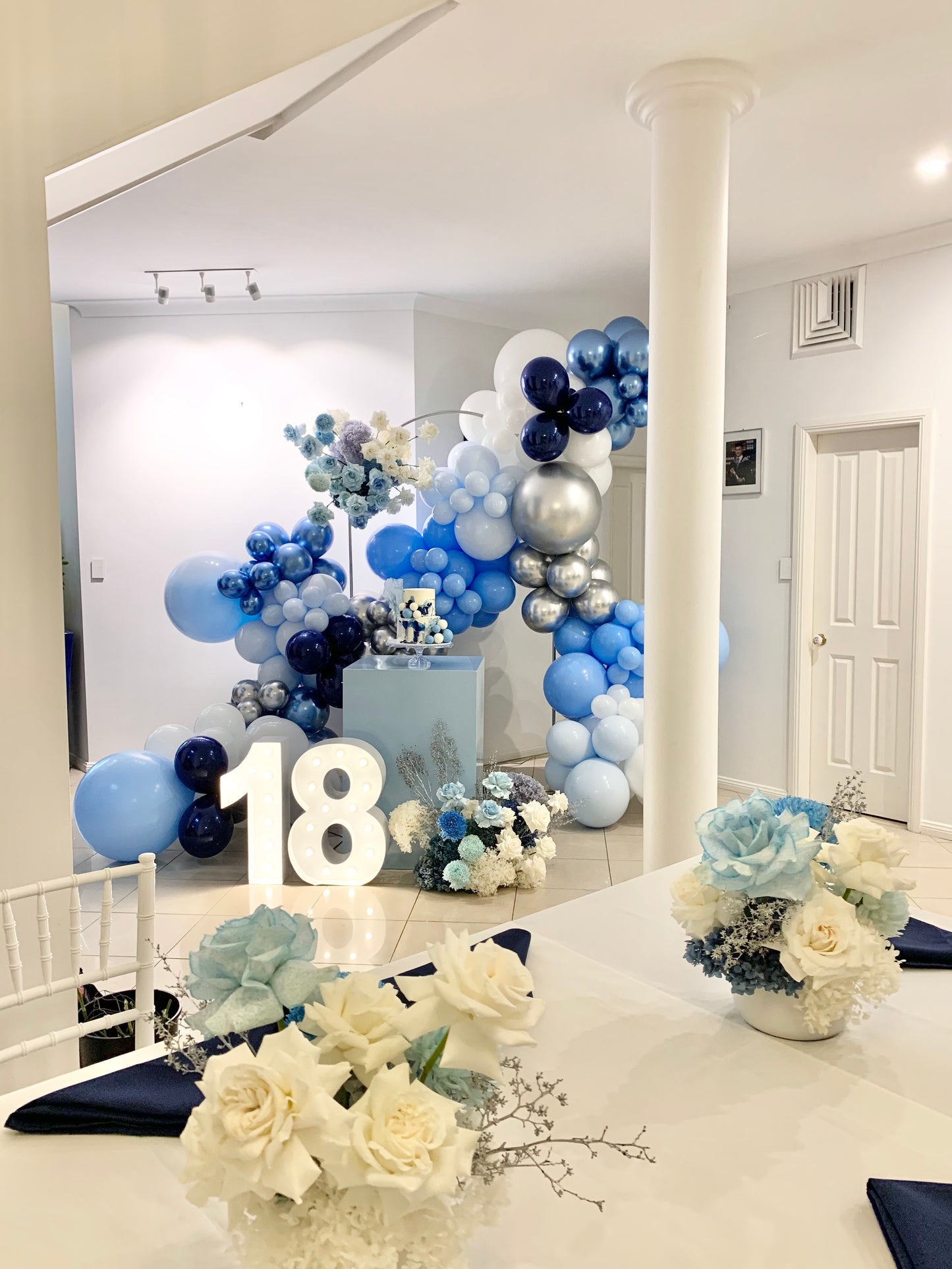 18th Birthday Organic Style Balloons Arch