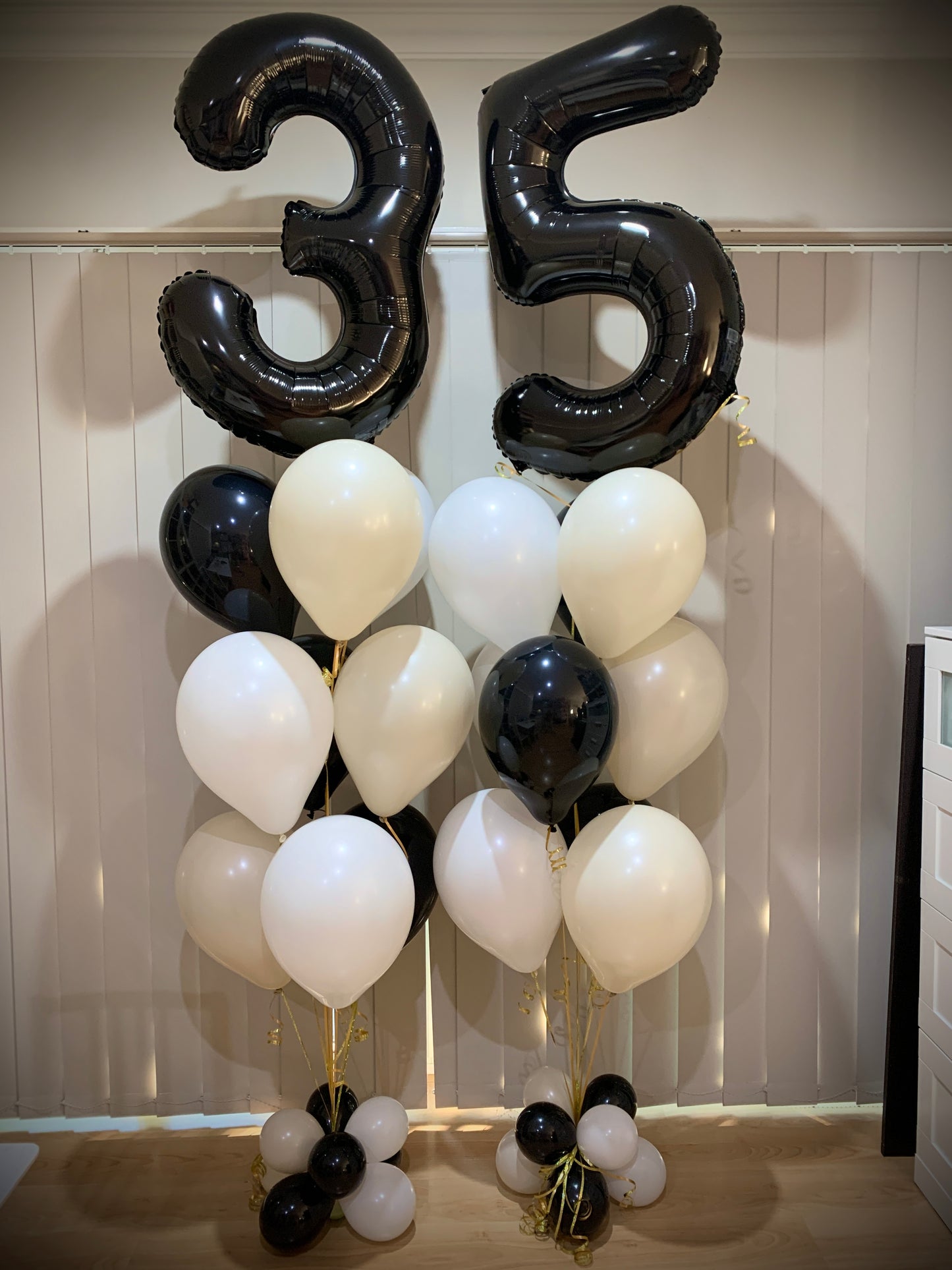 35th Foil Number Helium Balloons Bouquets