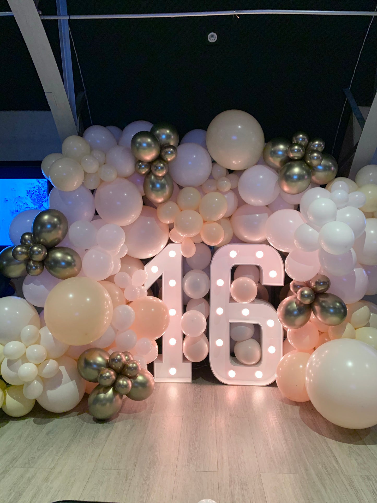 Sweet 16 Birthday Organic Style Balloons Garland