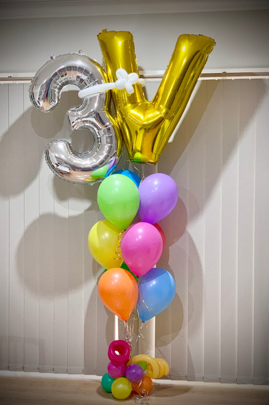 3rd Foil Shapes Helium Balloons Bouquets
