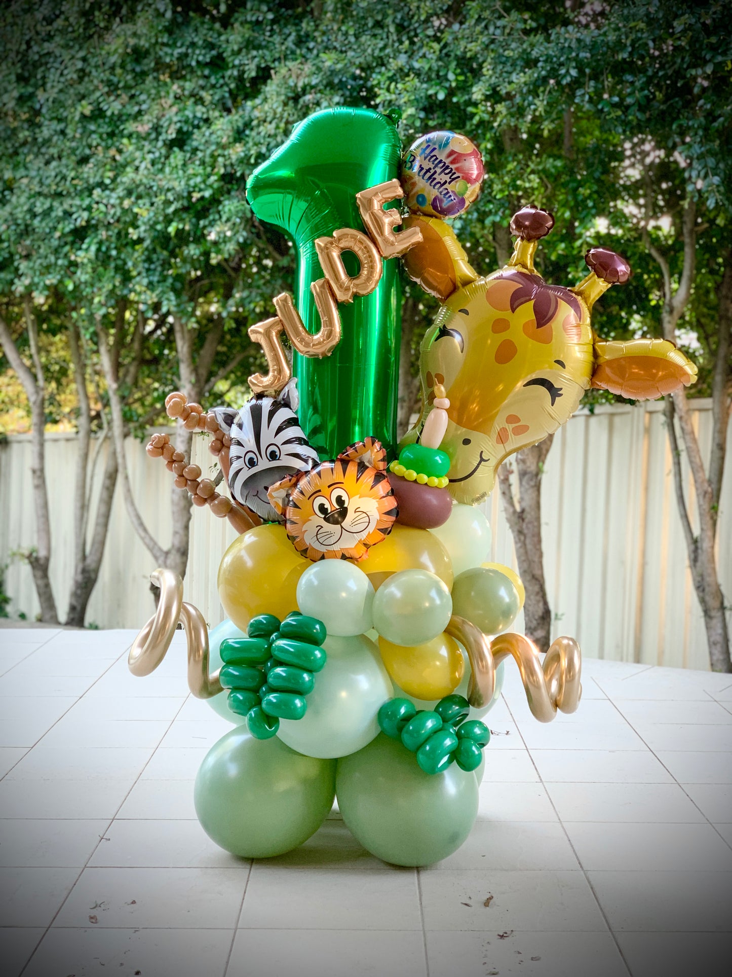 Jude 1st Wild Birthday Balloons Marquee