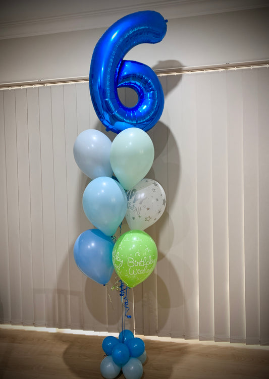 6th Foil Shape Helium Balloons Bouquets