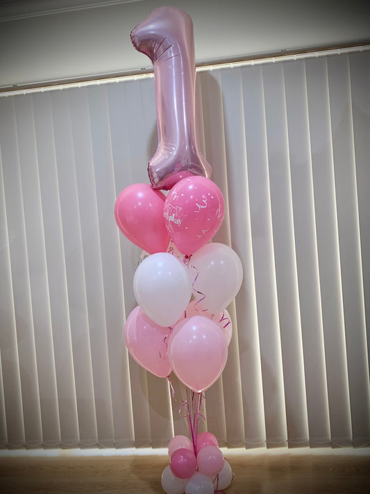 1st Foil Shape Helium Balloons Bouquets