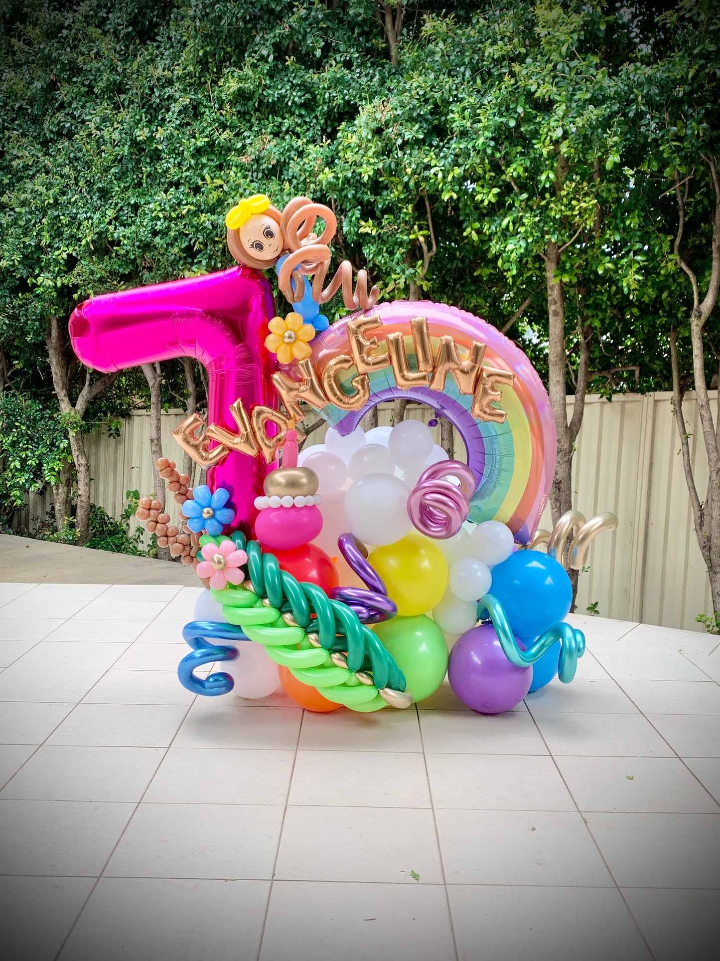 Evangeline’s 7th Rainbow Balloons Marquee