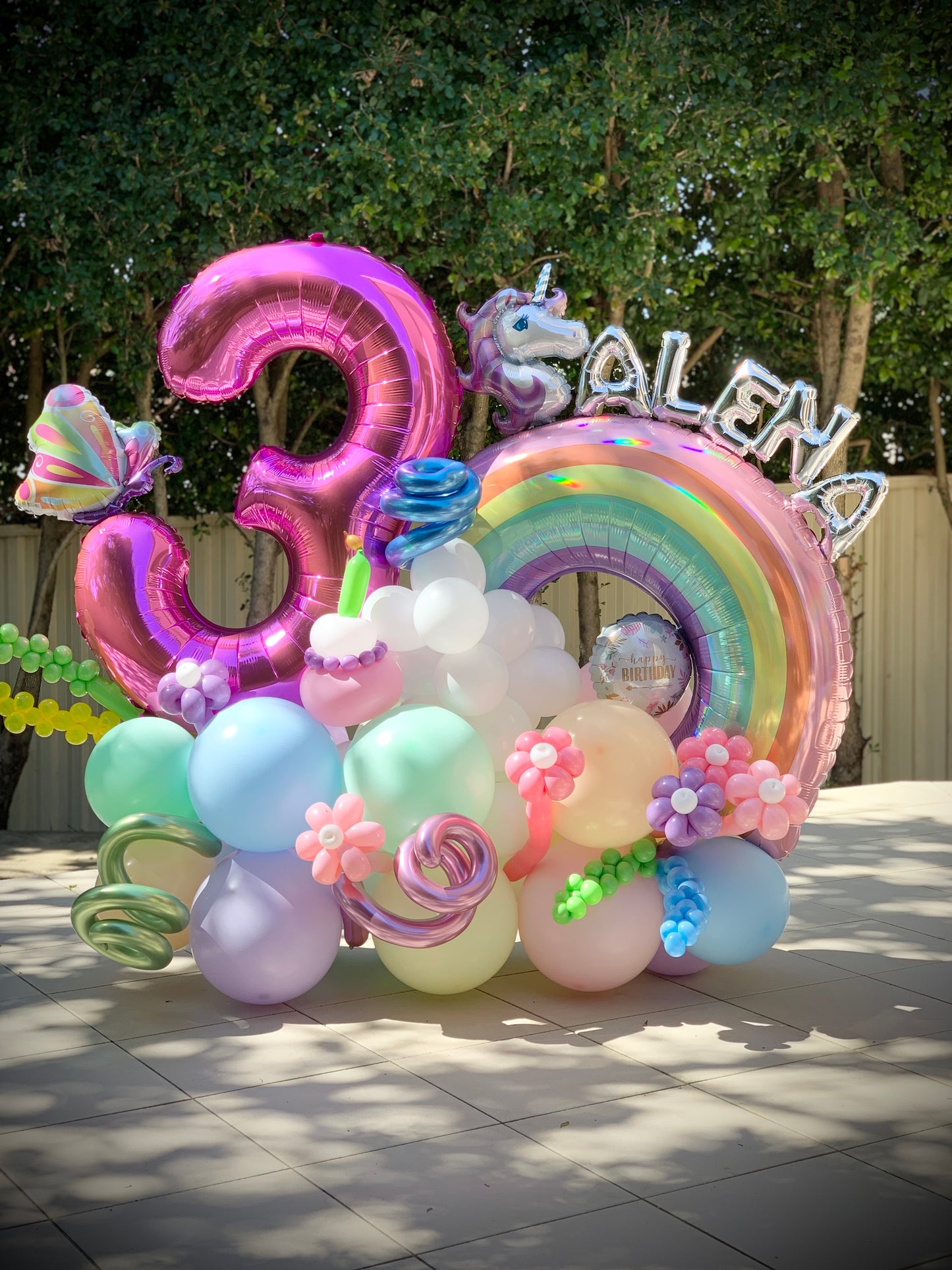 Alena’s Rainbow Birthday Balloons Marquee