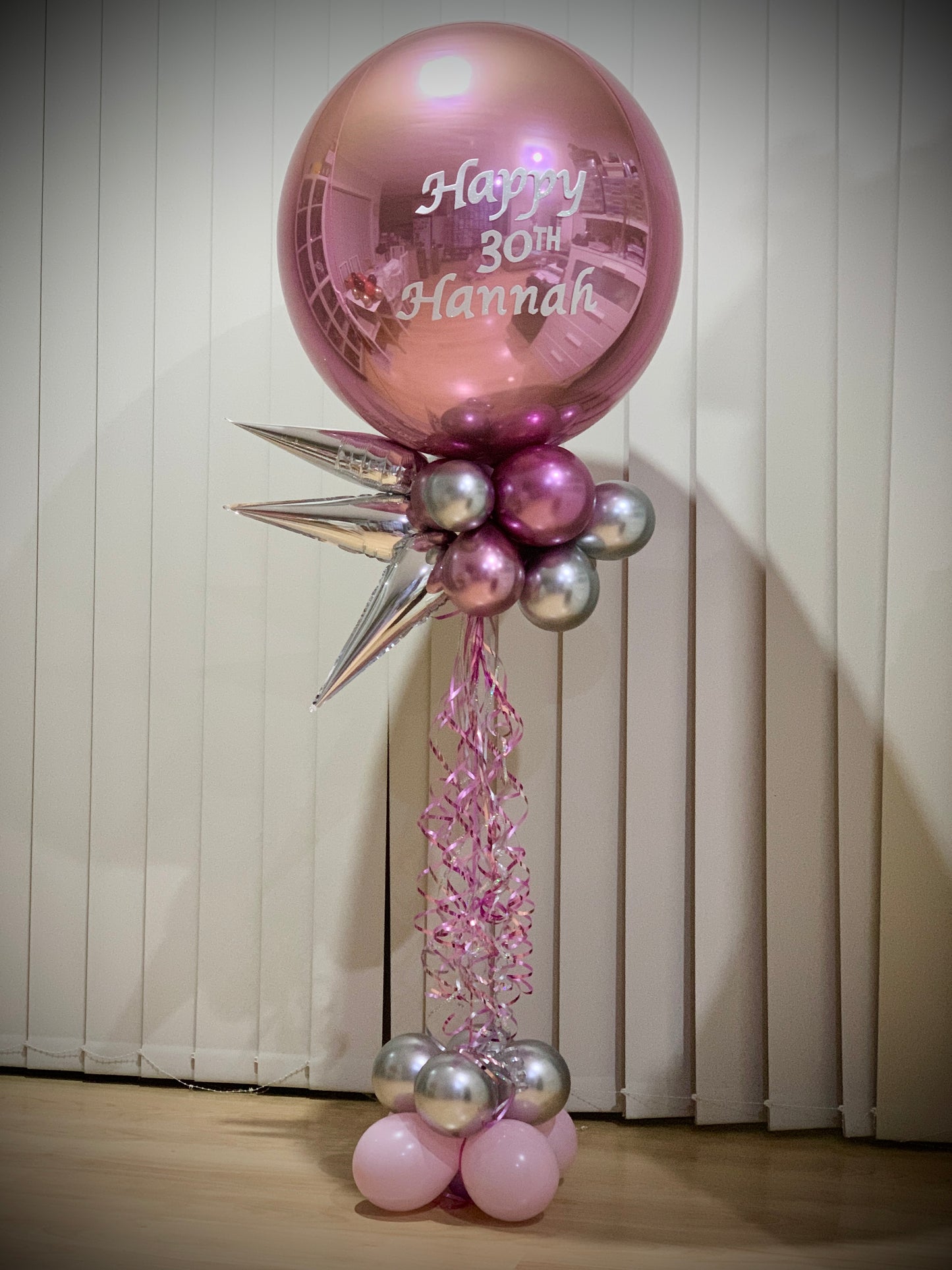 30th Personalize Helium Center Piece