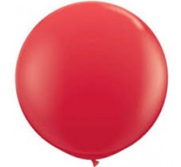 3ft Red Round Jumbo Helium Balloon Arrangement