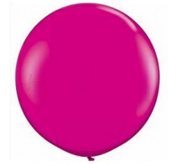 3ft Magenta Round Jumbo Helium Balloon Arrangement