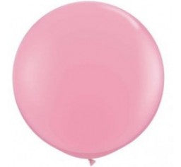 3ft Pink Round Jumbo Helium Balloon Arrangement