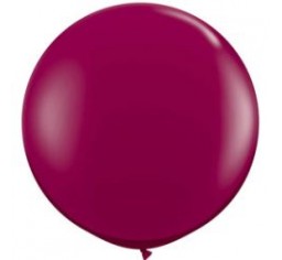 3ft Burgundy Round Jumbo Helium Balloon Arrangement